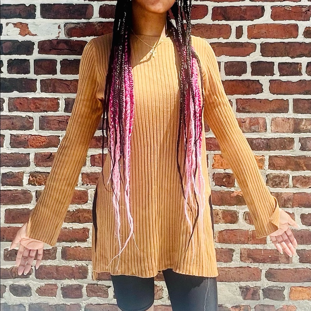 Forever21 Brown Long Sleeve Tunic